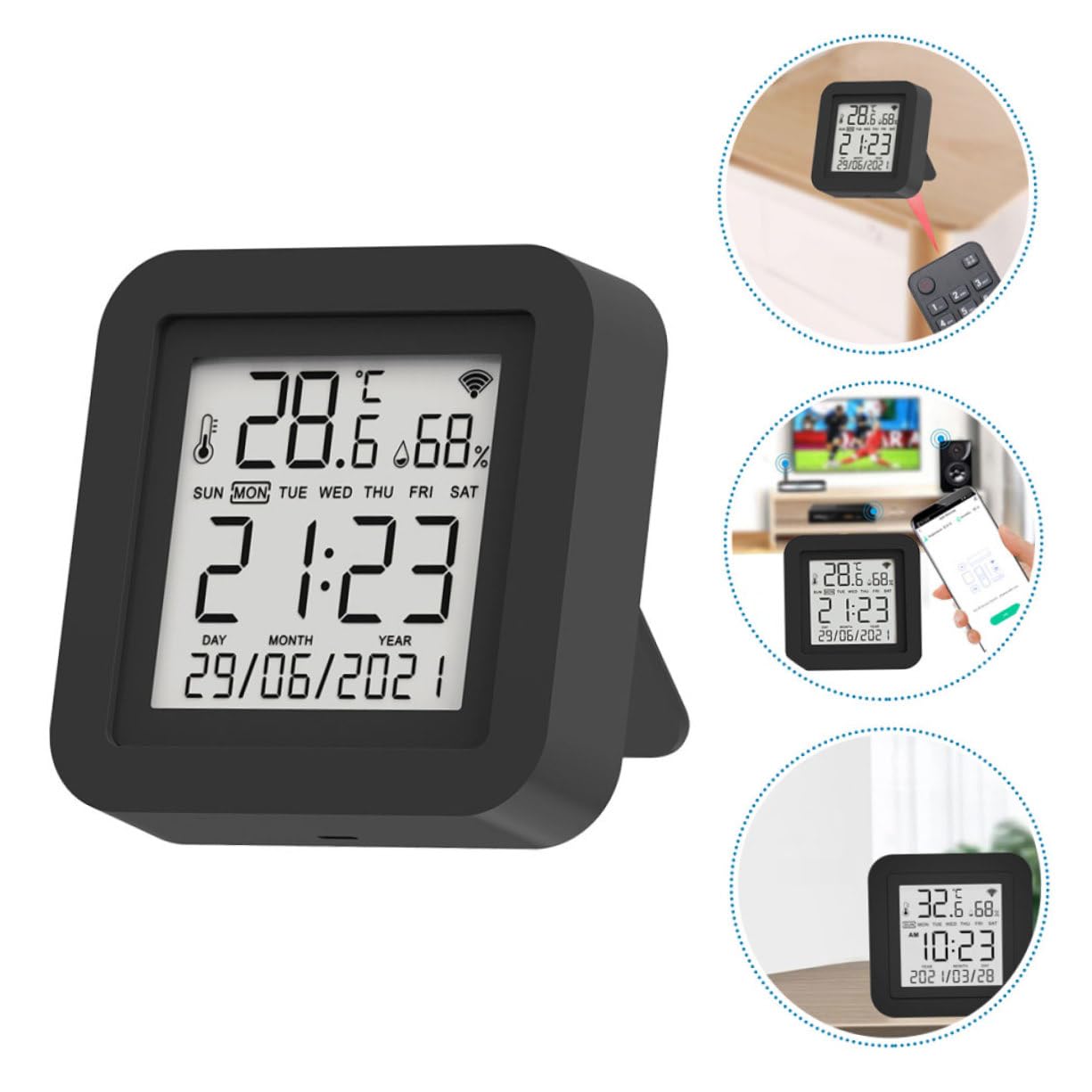 TOYANDONA Hygromètre Capteur de Température Hygromètre pour Chambre de Thermomètre Intérieur Numérique Jauge Humidité