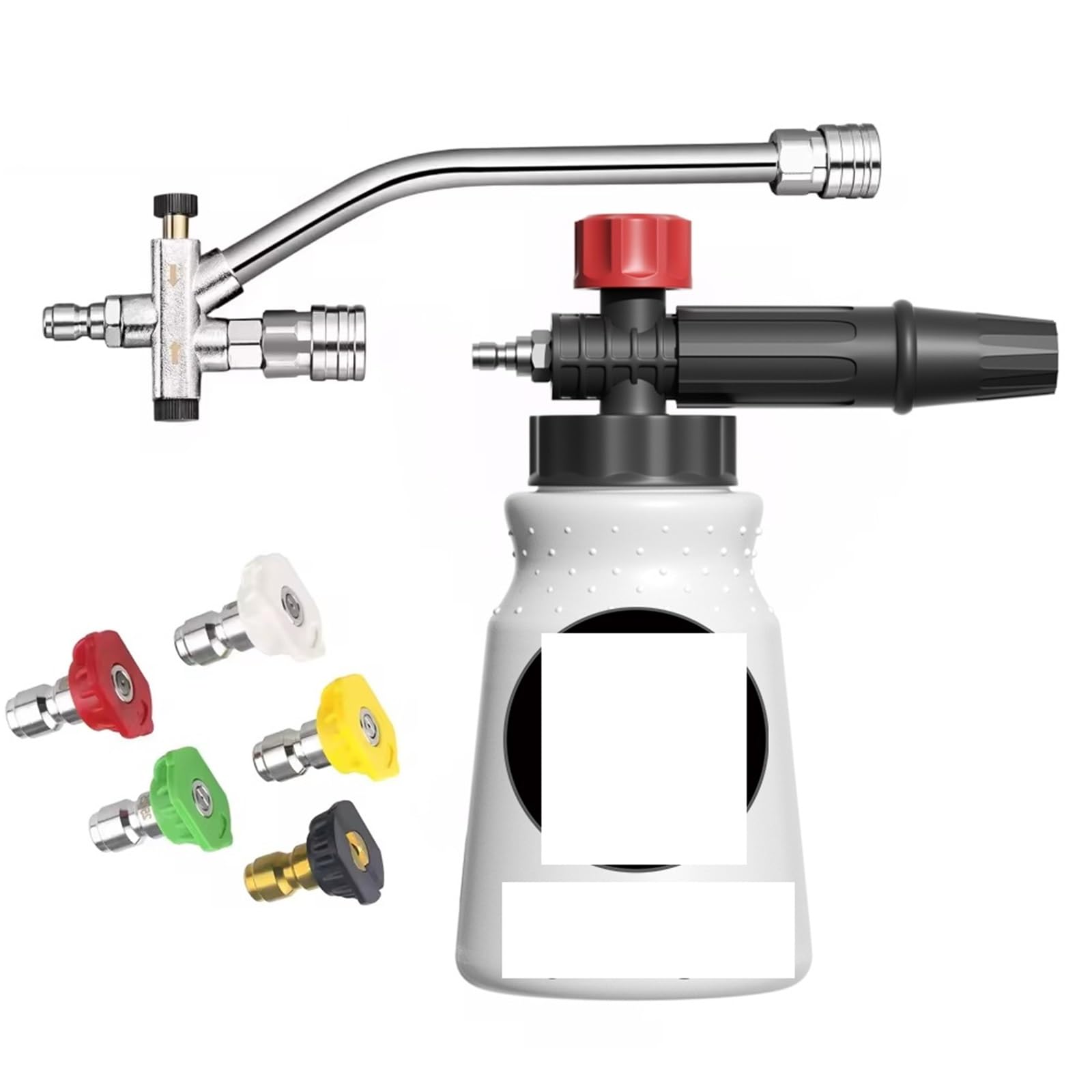 Aywtiun Color 3 Pressure Washer Extension Wand Dual Lance Pressure Washer Wand For Foam Cannon Double Tip Attachment For Soap 1/4" Quick And 5 Nozzles High Pressure Garden Hose Nozzle(Color 3)