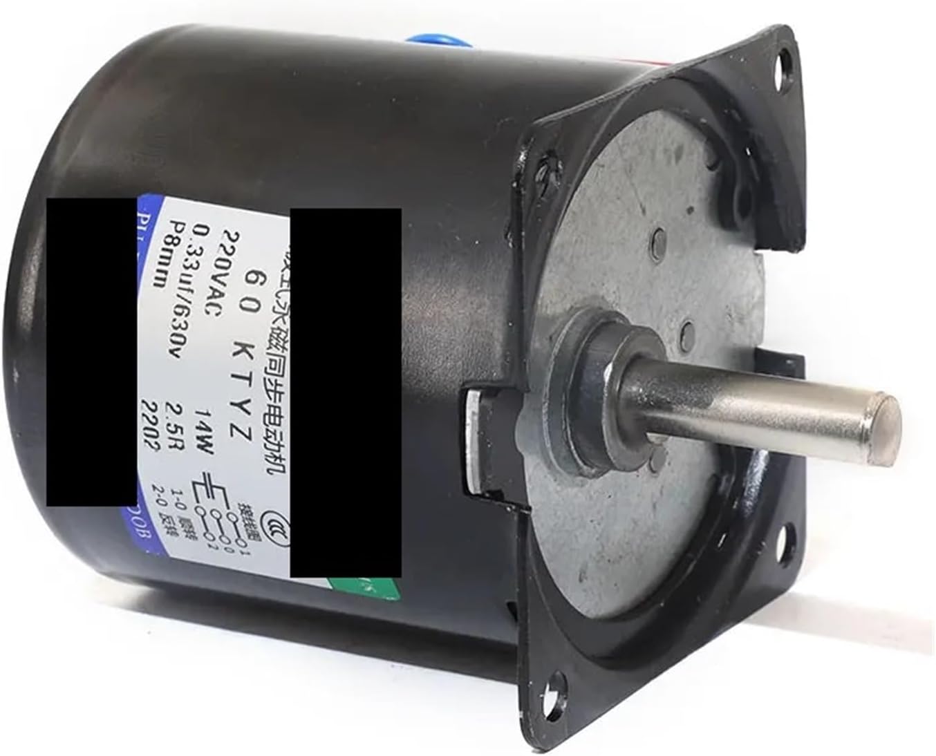 Synchronous Motor 14W 60KTYZ Permanent Magnetic Synchronism Eccentric Shaft 8mm 110V 220VAC 2.5RPM to 80RPM(220V 5rpm)