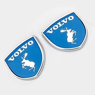 Car Emblem for Volvo XC90 XC60 XC40 S90 S80 S60 V90 V60 V40 S80 Emblem Badge Sticker Cover Front and Rear Tailgate Logo Sticker Car Exterior Modified Styling Accessories,Blue Style