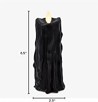 Vista 7 de Luminara Vela LED sin Llama con Goteo de Cera Pesada, Negro 2.5" x 6.5", Función de Temporizador, Pilar de Cera Real, Funciona con Baterías, Sin
