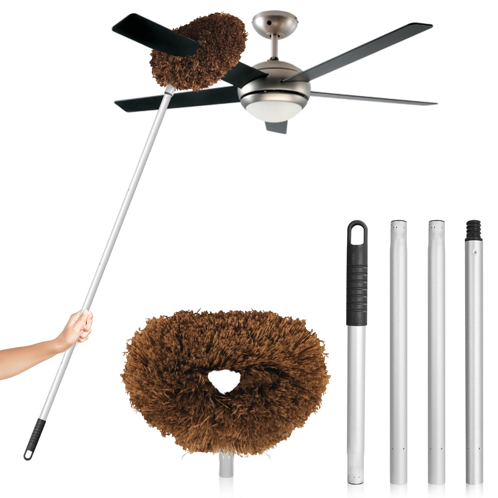 FONUNO Ceiling Fan Cleaner Duster High Ceiling Extended Fan Blade Cleaner