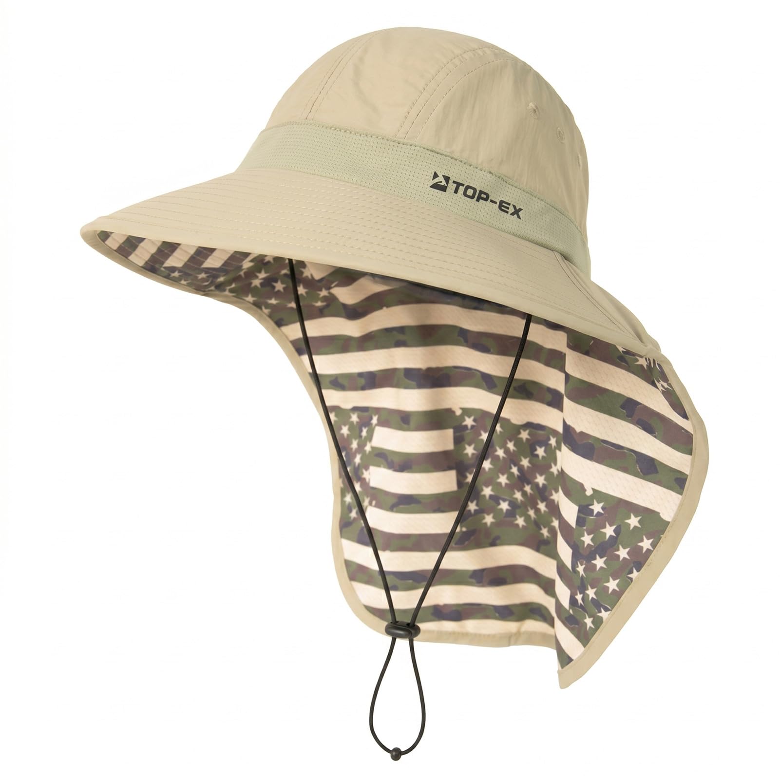 TOP-EX UPF 50+ Cooling Wide Brim Sun Hat for Men with Neck Flap, Packable