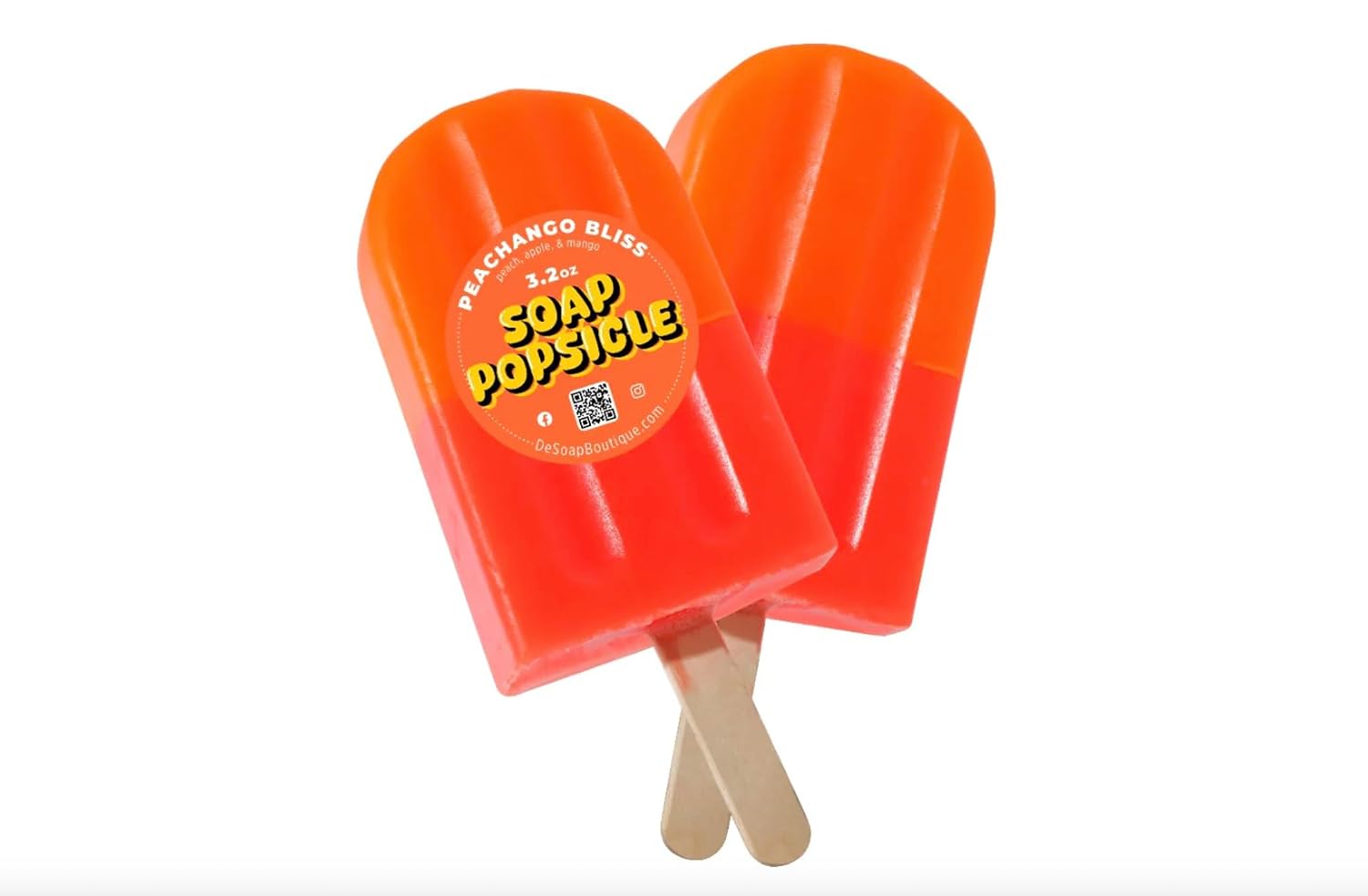 De Soap Boutique Peachango Bliss Popsicle Fruity Scented Moisturizing Soap