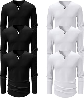 Mens Casual T Shirts Classic Fashion Long Sleeved Soft Tee for Men
