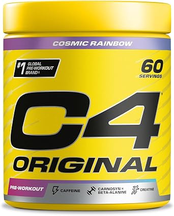 C4 Original Beta Alanine Sports Nutrition Bulk Pre Workout Powder for Men & Women | Best Pre-Workout Energy Drink Supplements | Creatine Monohydrate | Cosmic Rainbow | 60 Servings