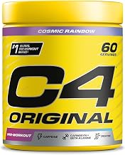 C4 Original Beta Alanine Sports Nutrition Bulk Pre Workout Powder for Men & Women | Best Pre-Workout Energy Drink Supplements | Creatine Monohydrate | Cosmic Rainbow | 60 Servings