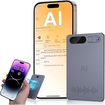 VEXAL AI Voice Recorder, 64GB Digital Voice Recorder | 360 Microphone, Voice Activated, For Meeting, Lecture, Interview, Noise Reduction, Long Battery Life