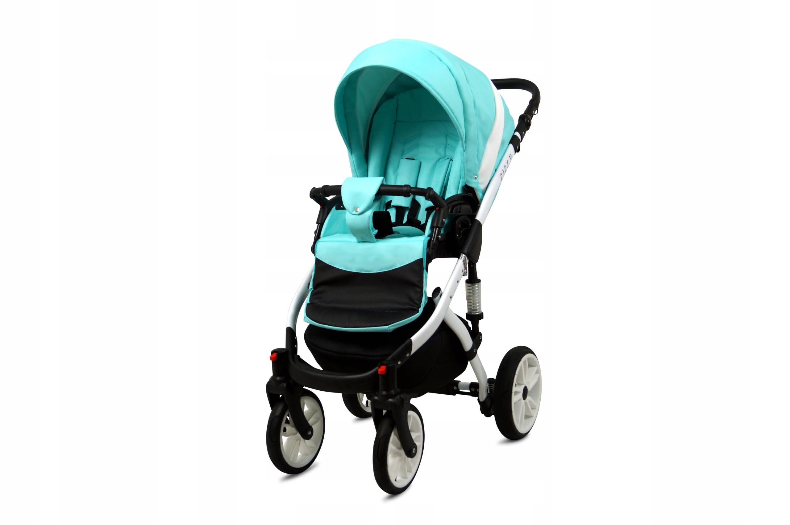 BabyLux® Carrito de Bebé Sistema de Viaje Set 3 en 1 - Lilly - incl. Capazo, Silla de Paseo, Silla Coche - Cochecito - con Bolso cambiador, Cubierta para la lluvia, Mosquitera etc.