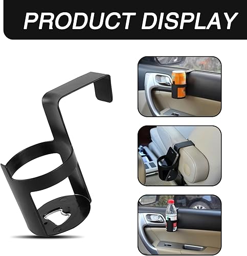 Miniatura 5 de 2 soportes para vasos de agua colgantes para automóvil, 4.52 x 2.55 pulgadas, portátil, de almacenamiento simple para reposabrazos de asiento de