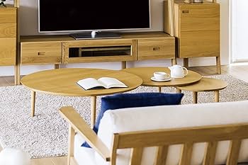 Amazon｜高野木工 BALLOON バルーン 90-3枚テーブル ホワイト