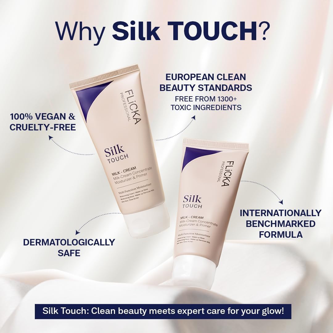 Buy Silk Touch 3 in 1 Moisturizer and Primer for Face | Hydrating, Lightweight, Long-Lasting | Pore Minimizer | Dermatologically Tested | All Skin Types | Makeup Base | 60g | Cruelty-Free (