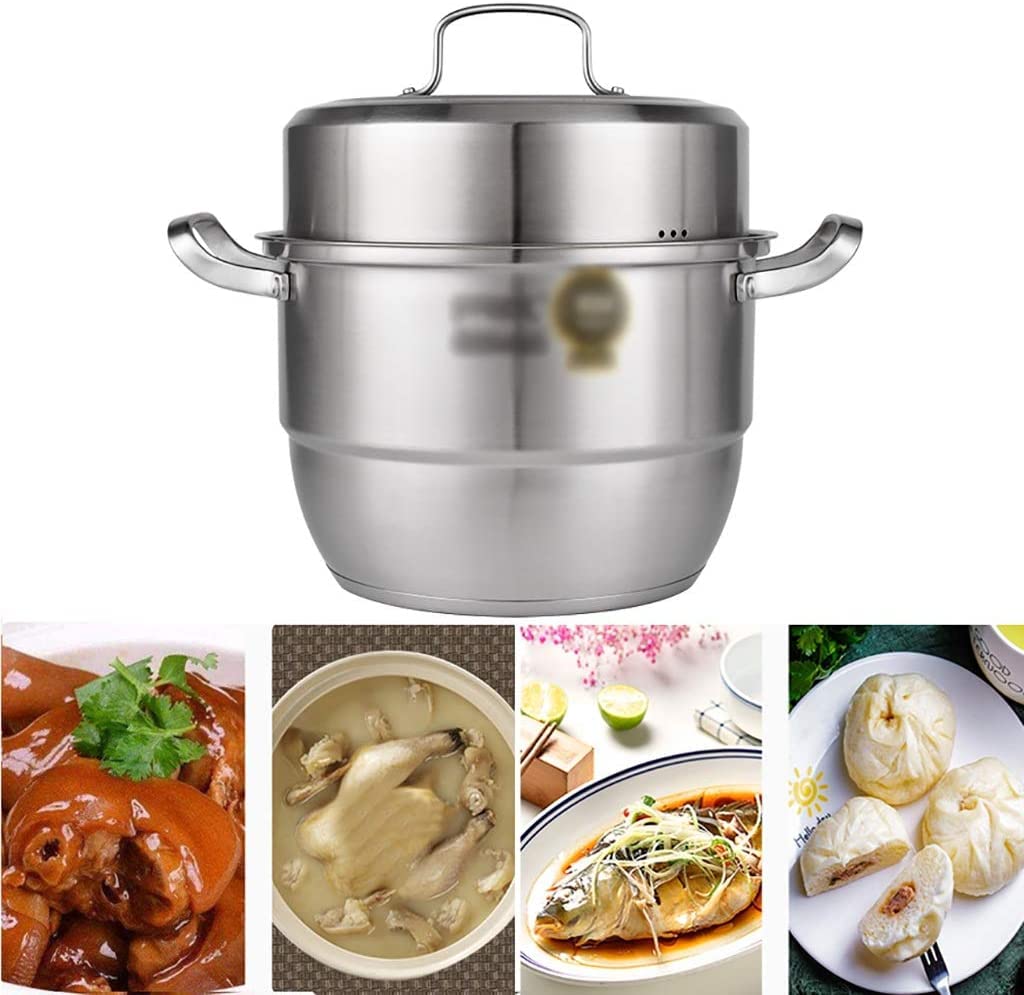 Amazon｜蒸し器、家庭用ステンレス大容量2層蒸し器、26/28/30