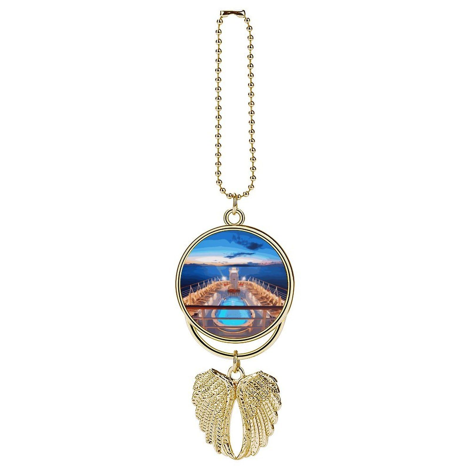 Pool Party Cruise Ship Car Pendant Hanging Swing Auto Rear View Mirror Hanging Car Rear View Mirror Charm Truck Hanger Ornament Charm for Car Rear View Mirrors Accessories