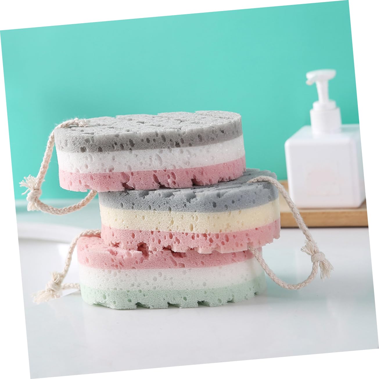 Beaupretty 12piezas Esponjas Exfoliantes Para De Doble Cara Limpieza Profunda y Exfoliación Para Baño Casa Resistentes y