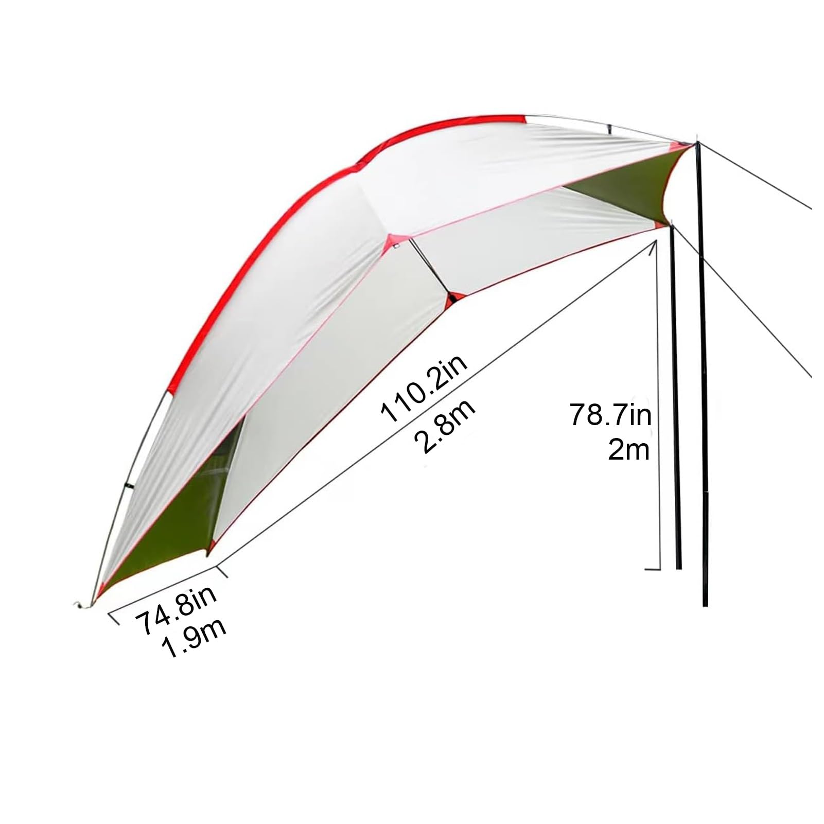 Toldo para Coche Impermeable, Toldo para Caravana, Tienda de Campaña para Portón Trasero de Coche, para Camiones, SUV, Furgonetas, Autocaravanas(Blue)
