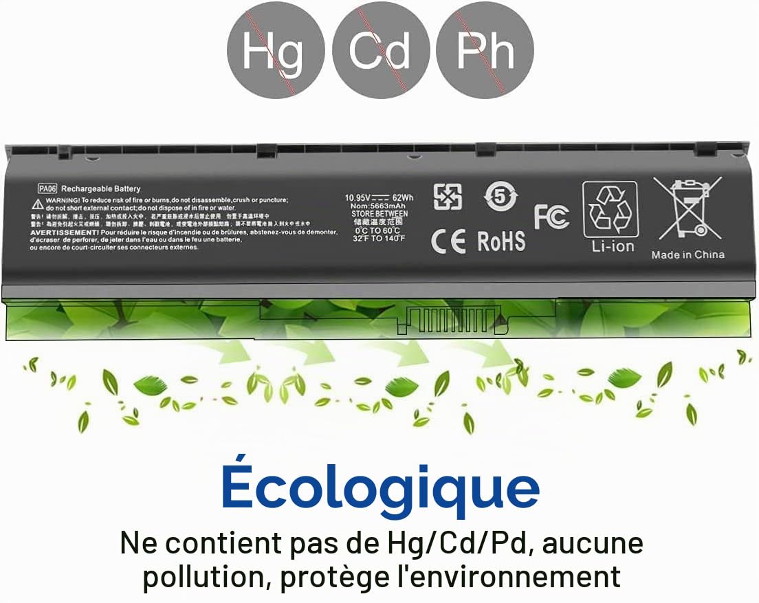 Exmate Batterie PA06 HQ-TRE HSTNN-DB7K 849911-850 849571-221 pour HP Omen 17-w000 Pavilion 17-ab000 17-ab200 17-ab300 17-ab400 17t-ab200 Series
