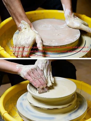 Miniatura 5 de Murciélagos de rueda de cerámica, 12.0in de diámetro redondo de arcilla para artistas de alfareros de arcilla giratoria, fabricación de cerámica (1)