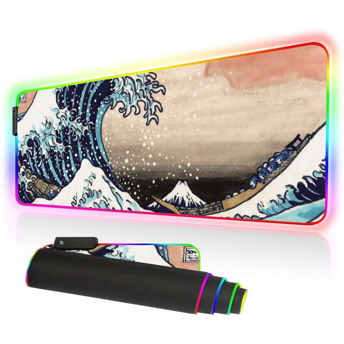 Amazon.co.jp: 葛飾北斎 富嶽三十六景 神奈川沖浪裏 ゲーミングマウス