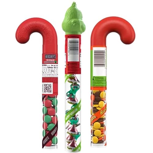 Miniatura 3 de Sweetzo Tubos de plástico para bastones de caramelo rellenos con trozos de mantequilla de maní de chocolate recubiertos y besos envueltos en papel