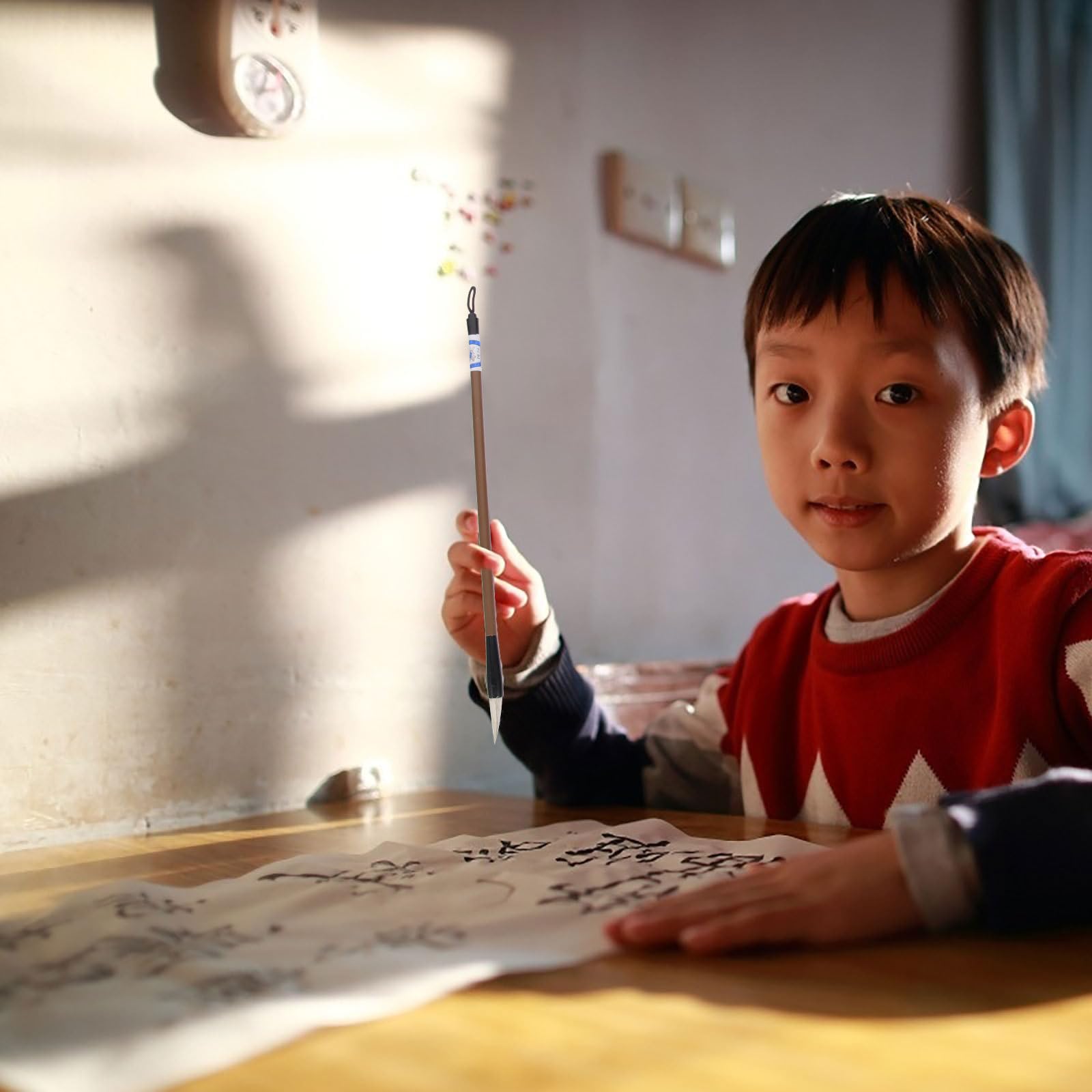 Beaupretty Kalligraphie Satz für Anfänger mit Tintenstein und Tuschepinsel 1 Satz mit Sicherem Tuschepinsel und Glatter Oberfläche für Chinesische Kalligraphie und Zeichnung