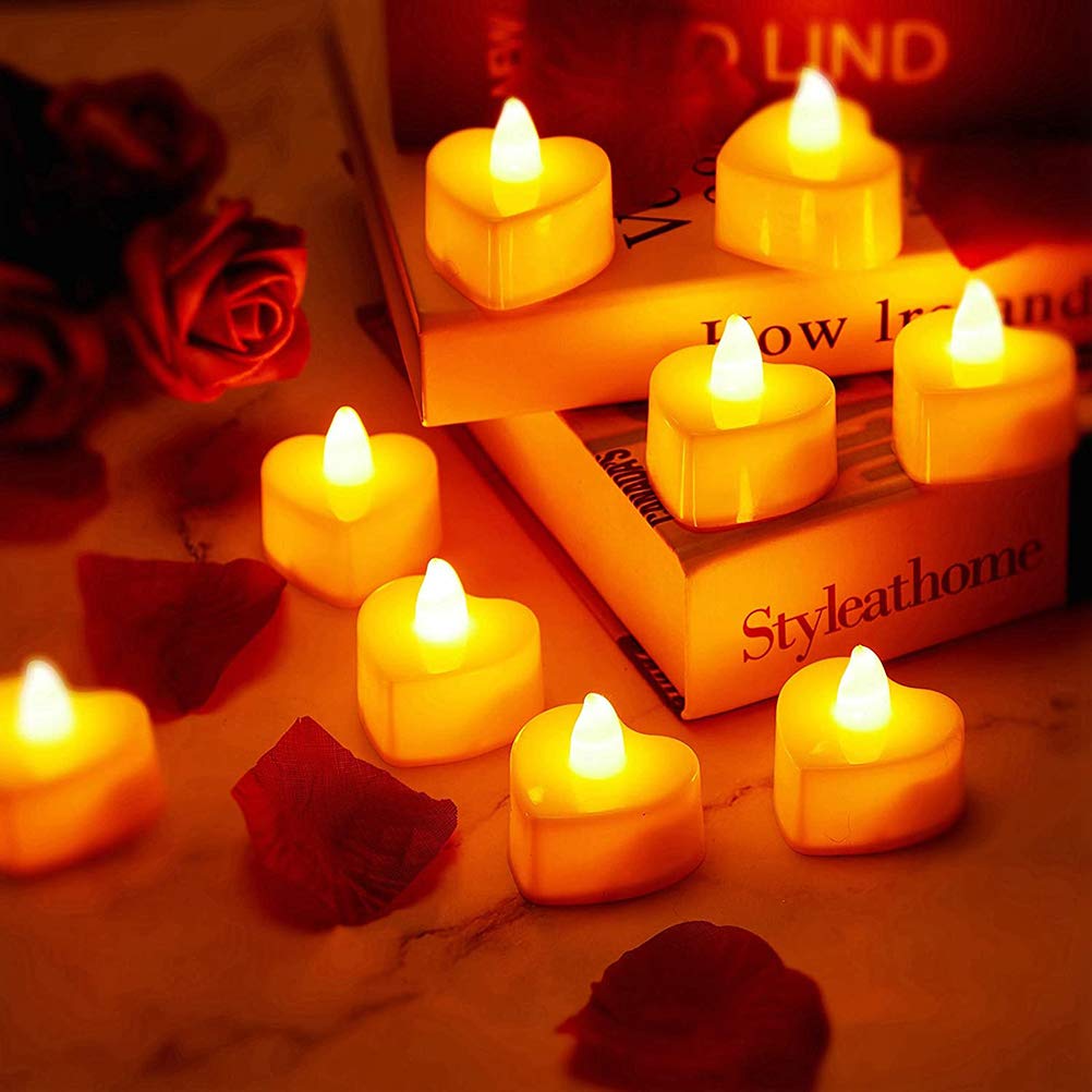 Candele Profumate A Forma Di Cuore | 3 Pezzi | Bianco, Viola, Rosa | Cera Di Soia | Con Nastro E Biglietto - Foto 9