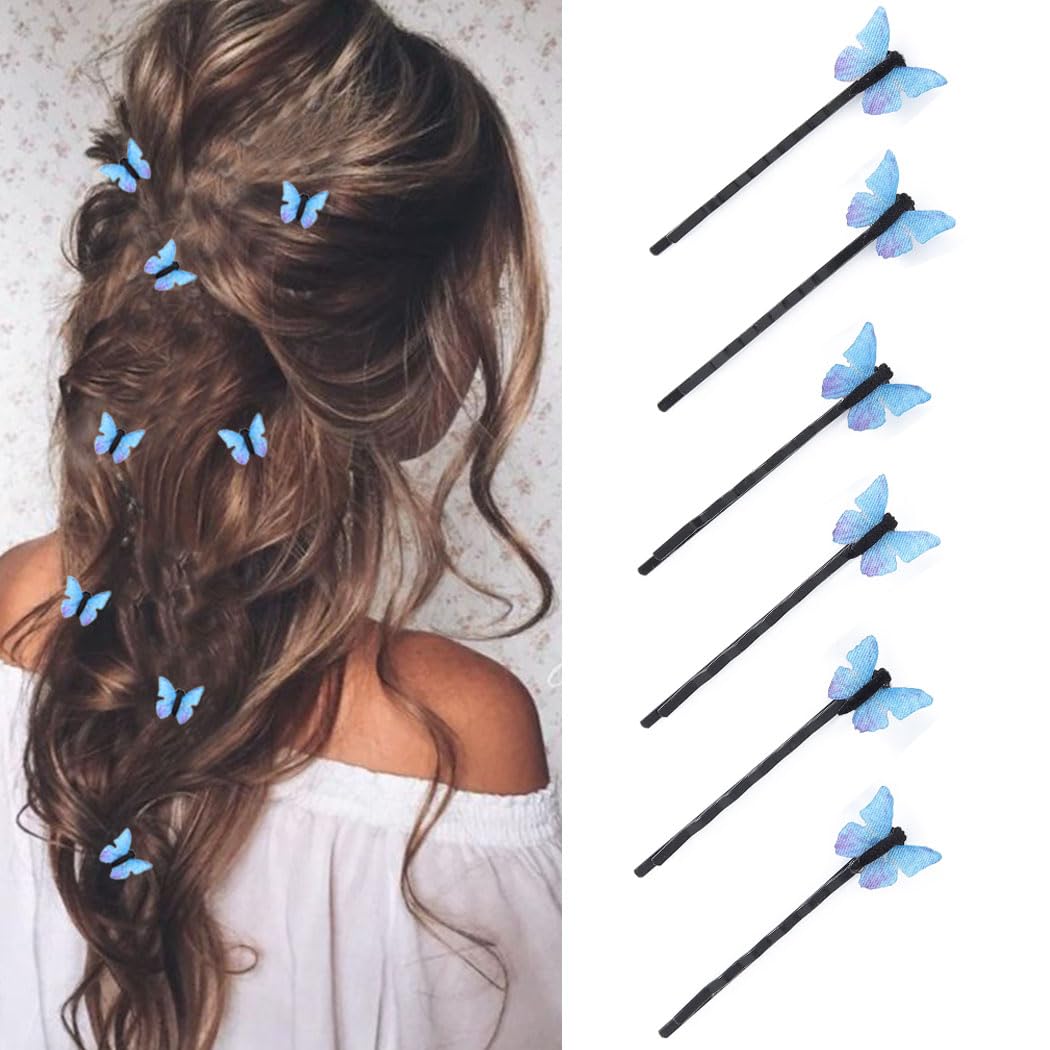 L.A. Hair Fashion Butterfly Bobby Pins Lot of 28-4pc Blue Green Enamel Y2K Clips Butterfly Hair Bobby Pins for Women for sale | eBay main image 4