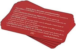 Immigration Rights Know Your Rights Card, Red (5)