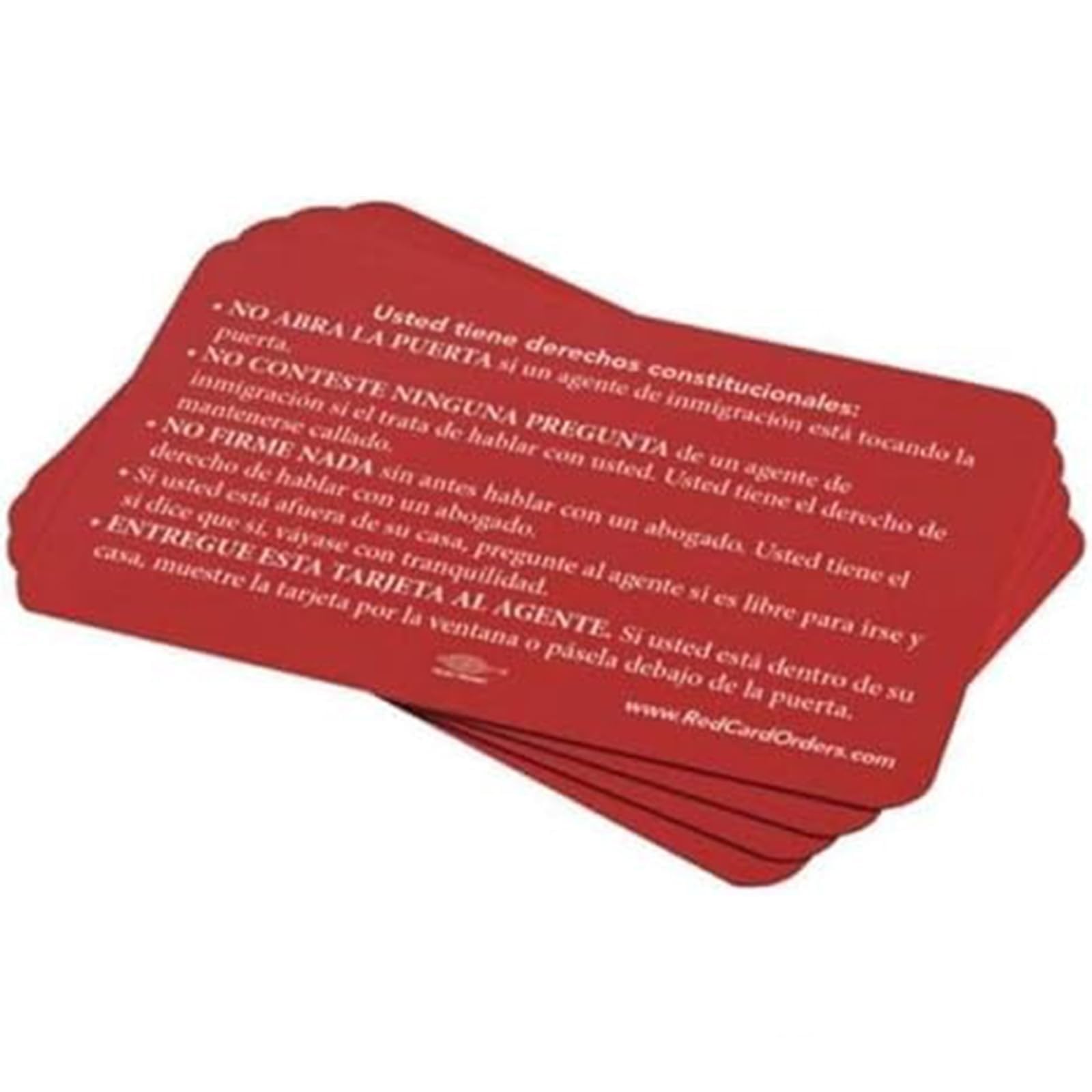 Immigration Rights Know Your Rights Card, Red (5)