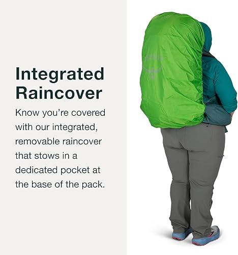 Miniatura 6 de Osprey Renn 50L Mochila de mochilero para mujer, azul cascadanaranja melón