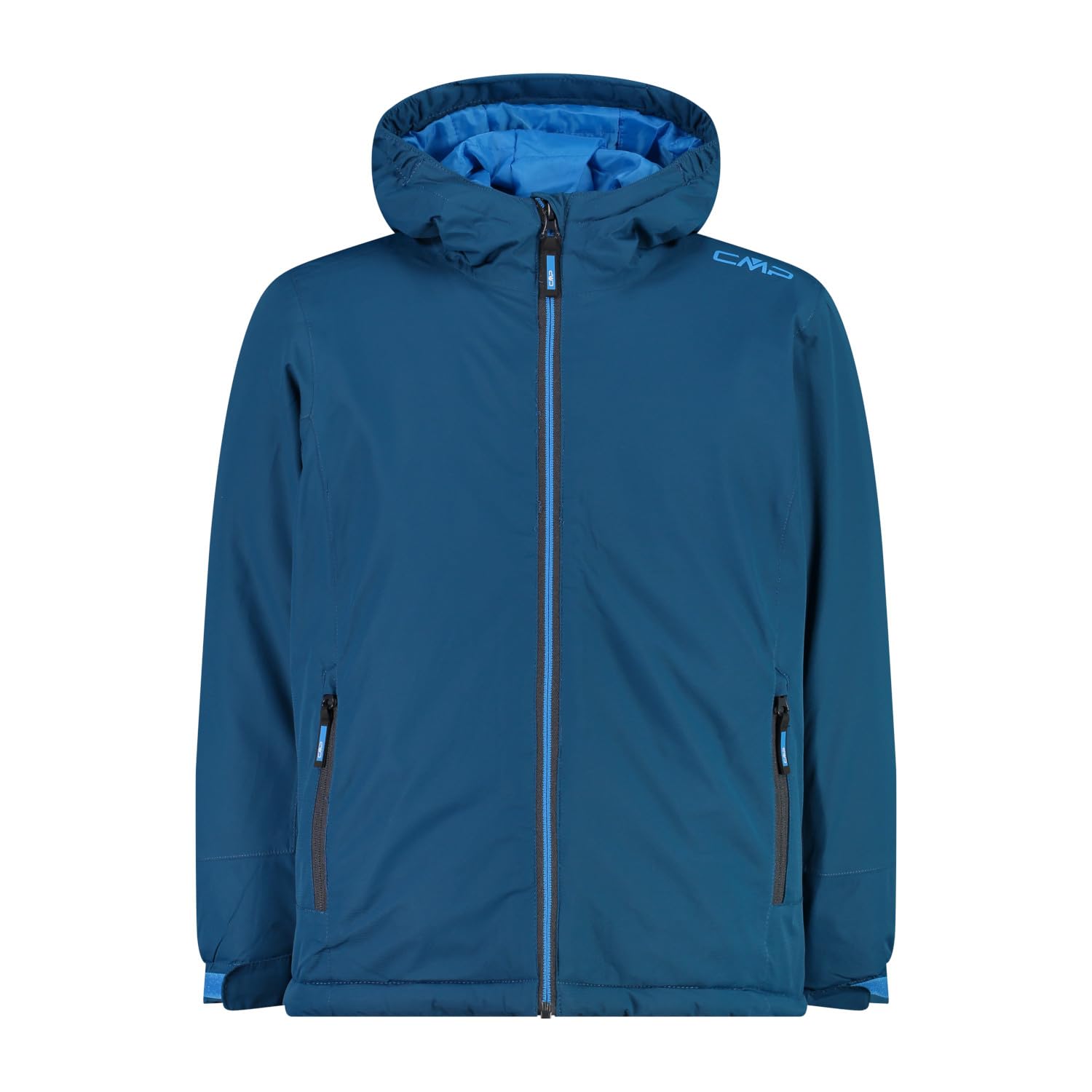 CMP - Chaqueta infantil con capucha fija, Gasolina, 164