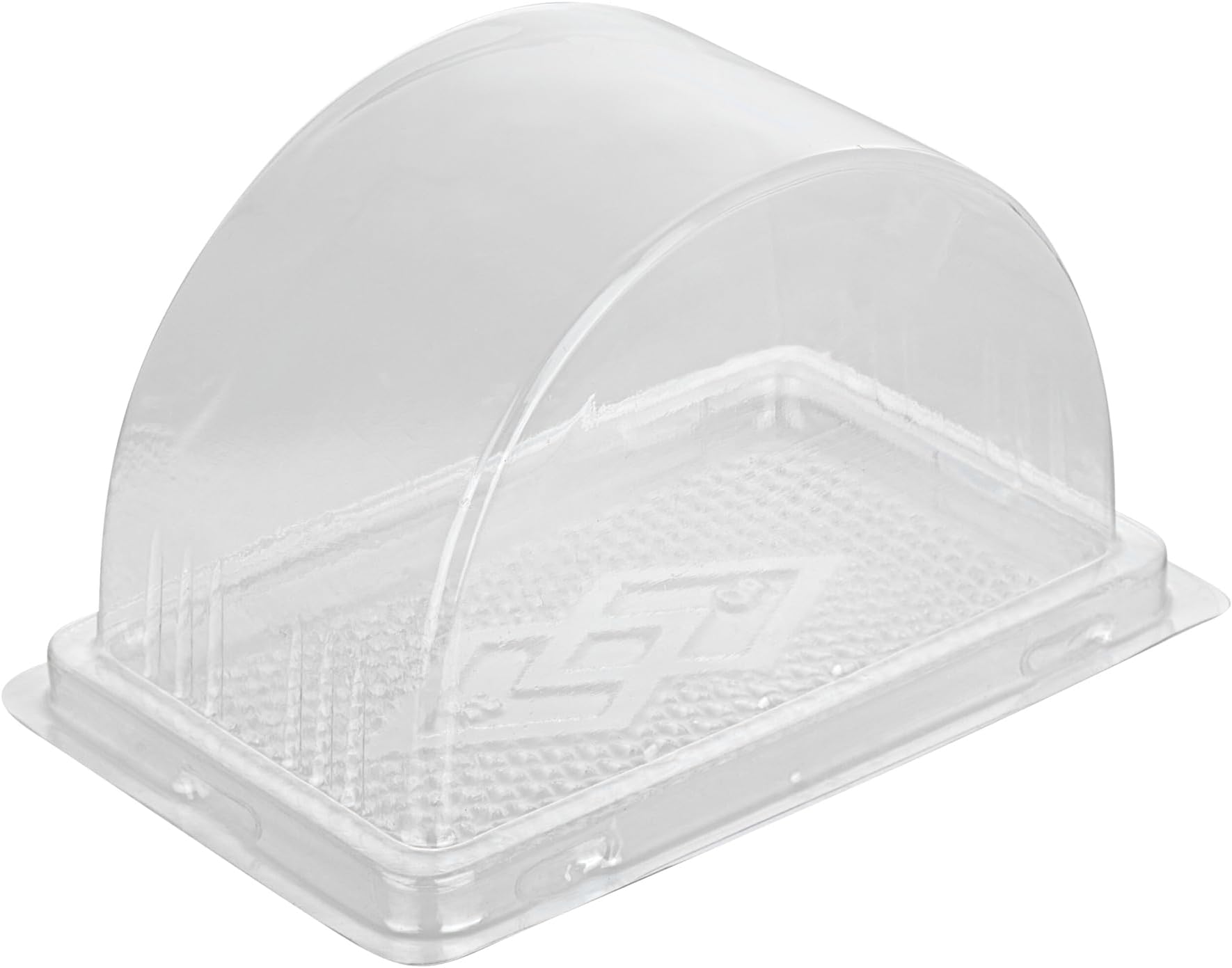 – Restaurantware-13 Ounce Roll Cake Boxes, 100 Disposable Swiss Roll Cake Containers - With Lids, Semicircle, Clear Plastic Dessert Containers, For Pumpkin Rolls, Pie Slices, or Pastries,