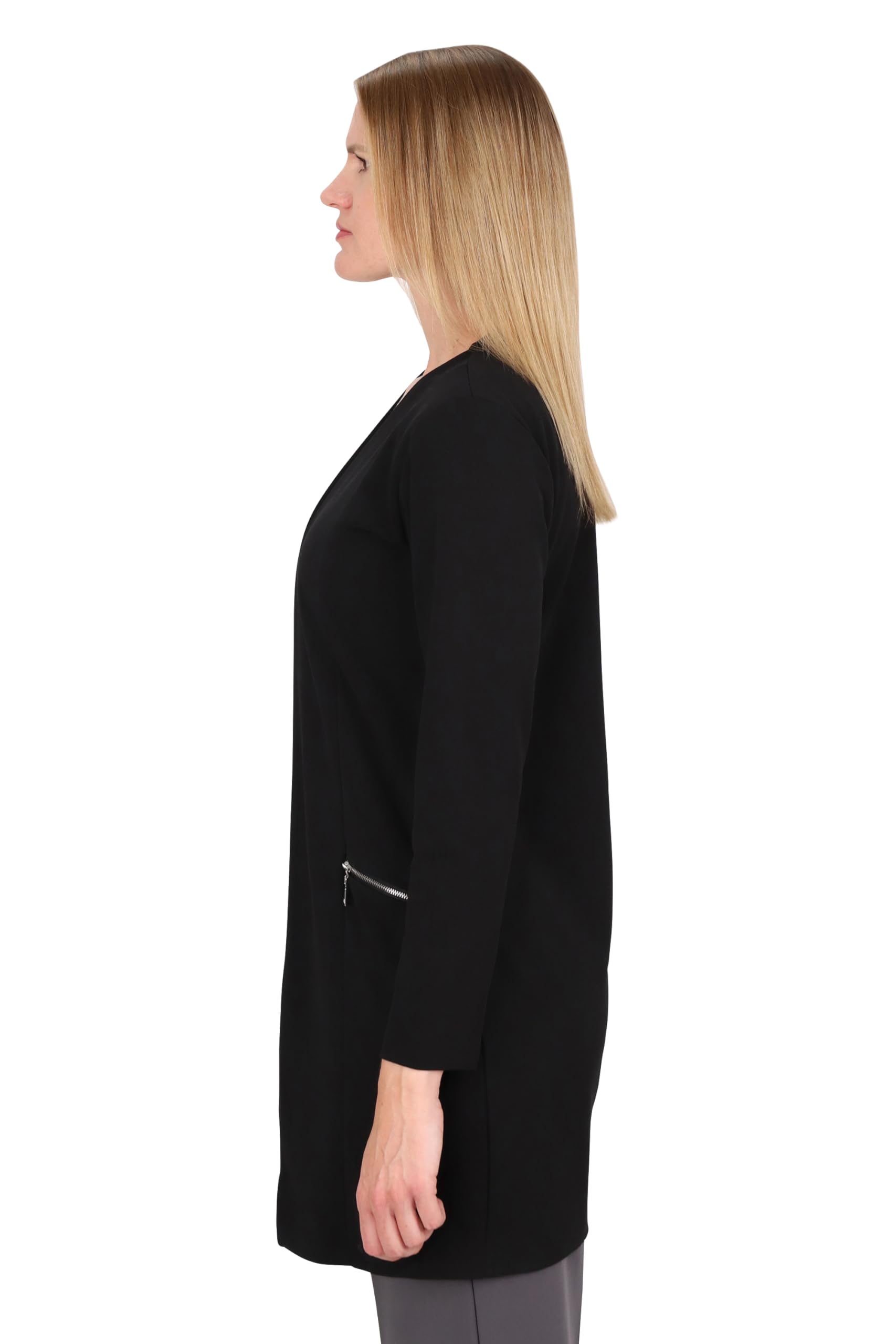 Malito - Damen Langarm Casual Blazer - offener eleganter Stretch-Blazer - weich & figurumspielend - Business Longblazer 6041