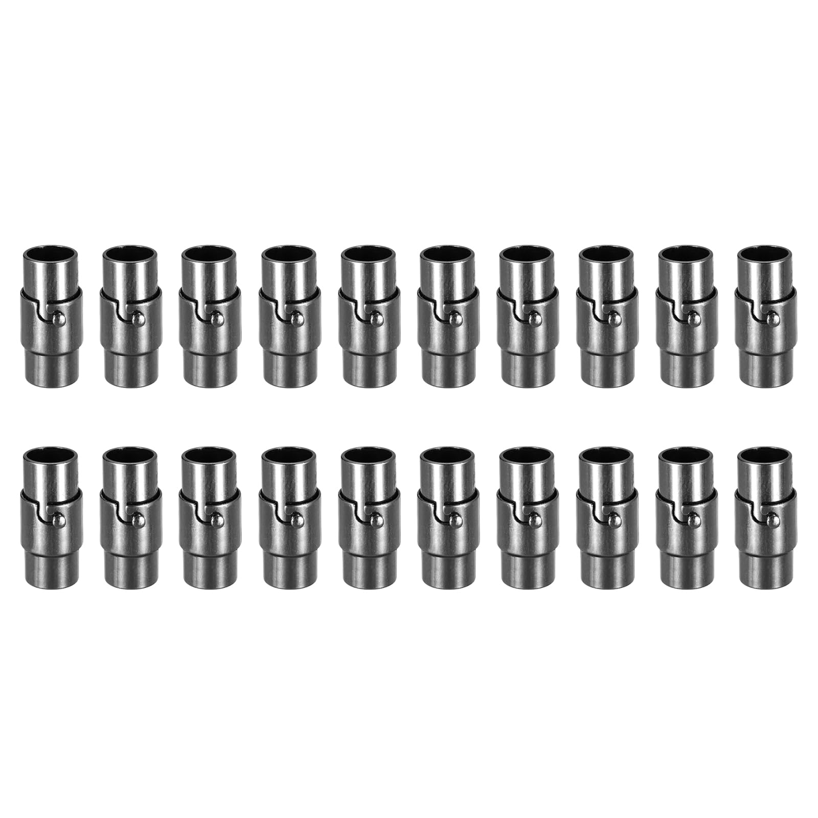 uxcell Leather Cord End Clasp, 20Pcs 6mm Hole Leather Clasps