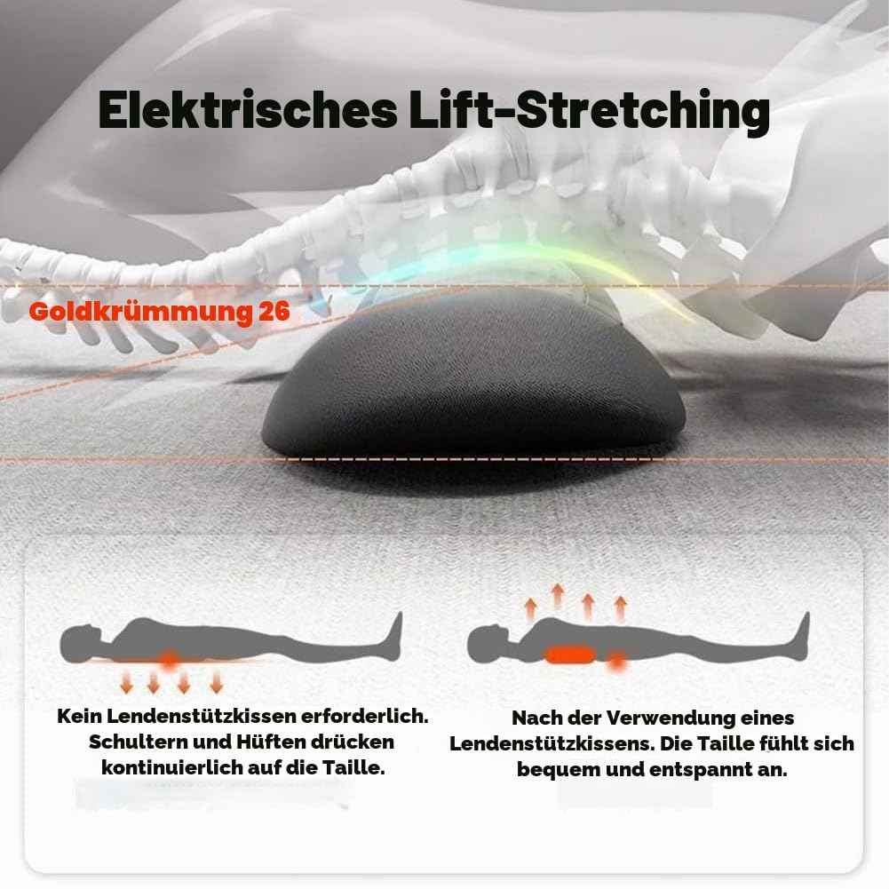 Deepcomfort 3 in 1 Massage Pad, Deep Comfort 3-Zonen Ergoflow Tiefenmassagegerät, Rücken Massagegerät Mit Wärme, Vibration & Lendenstütz, Für Den Entspannenden Heimgebrauch (Usb-a)