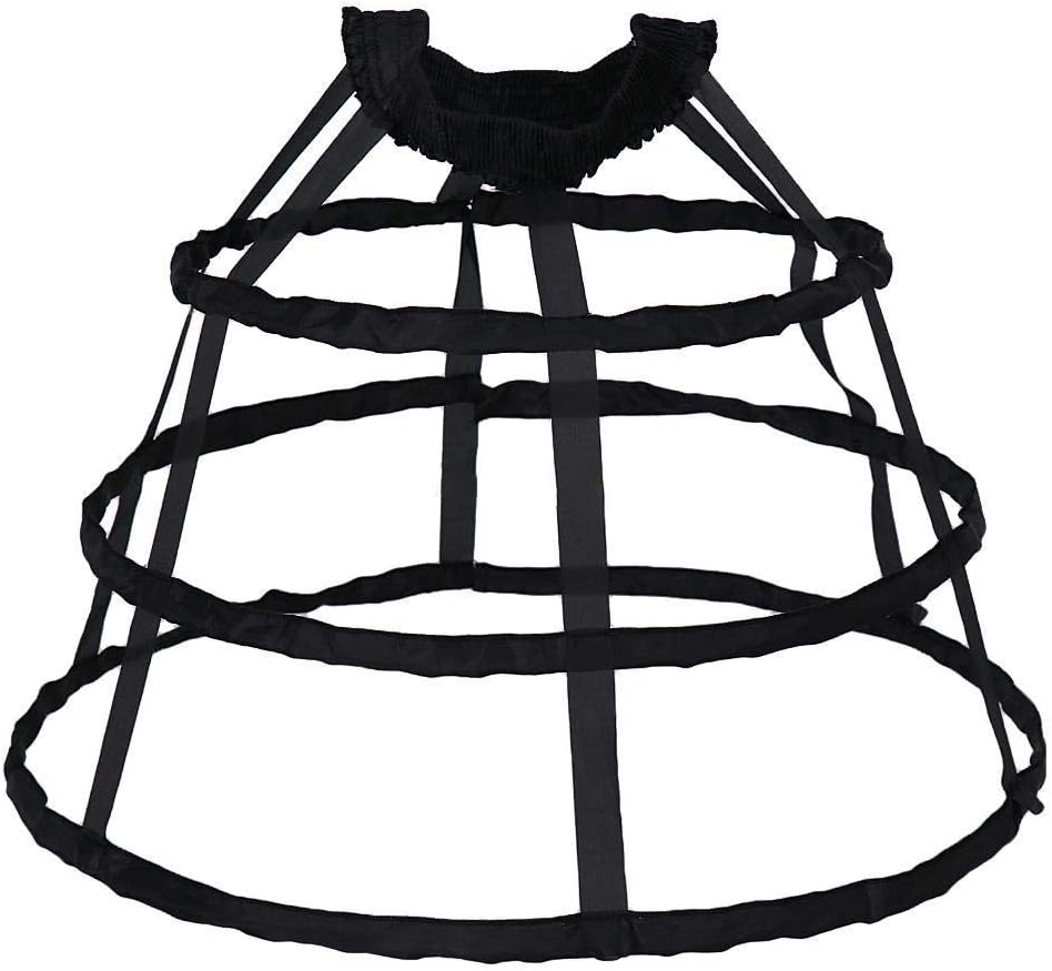 3 Hoops Pannier Petticoat Hollow Out Birdcage Skirt Wedding Bridal Women Petticoat Underskirt