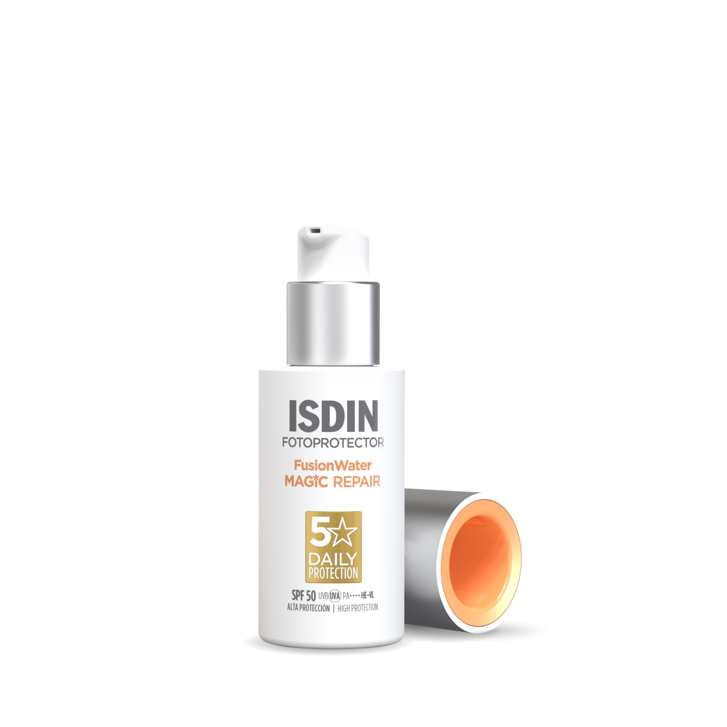 ISDIN Fotoprotector Fusion Water MAGIC Repair SPF 50 (50 ml) | Protezione Solare Viso per Uso Quotidiano | Tripla azione antietà
