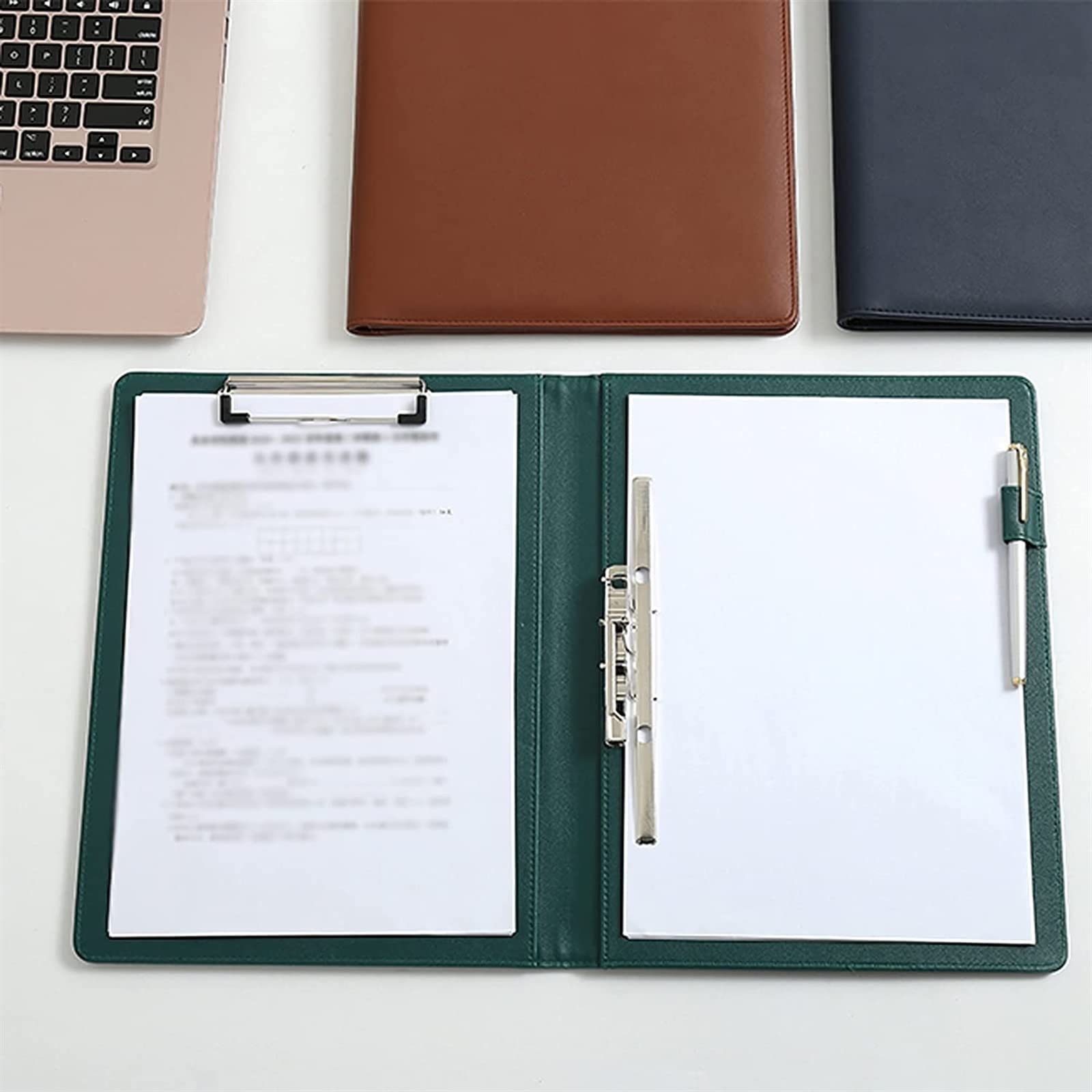 Teczka na dokumenty Organizer Clip Board, 2 paczki Składana okładka A4 z podwójnymi teczkami Wielofunkcyjna tablica do pisania z uchwytem na długopis (kolor: czerwony) (kolor: Rood)