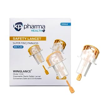 Painless Safety Lancets 28G 1.5mm | Sterile, Disposable, Auto-Retractable & Super-Fine Blood Lancets for Diabetic Testing & Blood Sampling | Clinical & Home Use | 100PCS