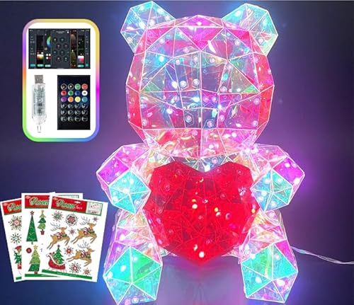 Prism Crystal Motif LEDライト ハートベア ギフト プレゼント バレンタインデー ホワイトデー クリスマス ...
