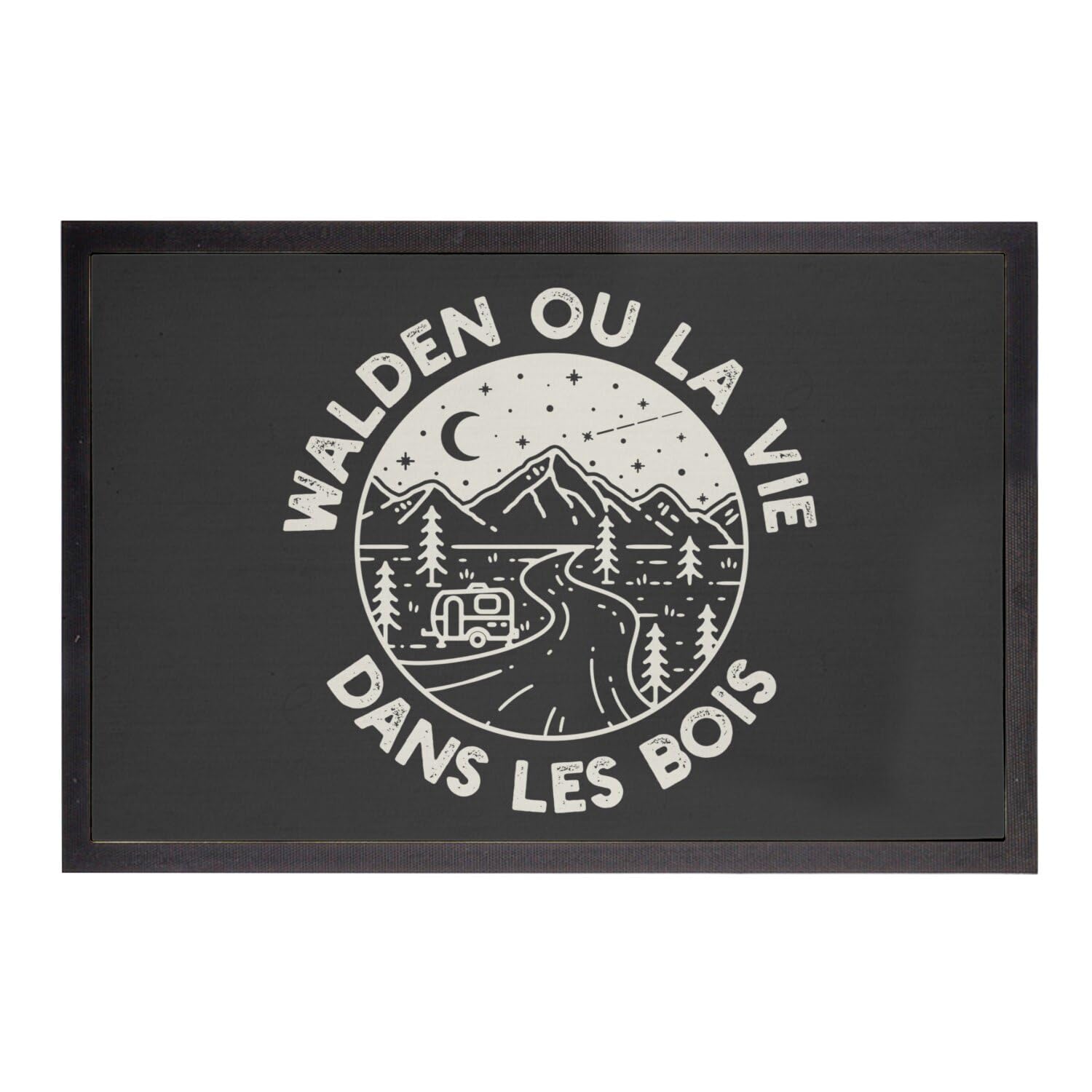 Paillasson noir anti saleté Walden vie dans les bois 75x50cm pour sols propres