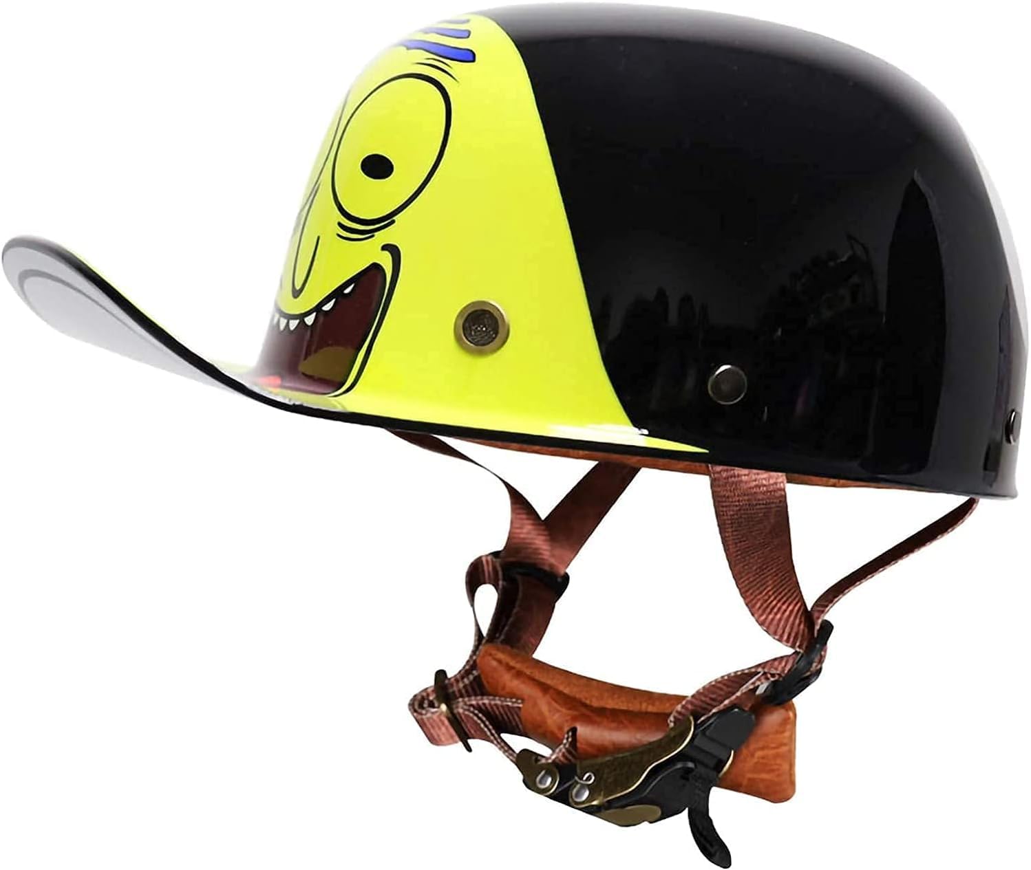 Casco de motocicleta retro estilo alemán de diseño vintage con acabados precisos