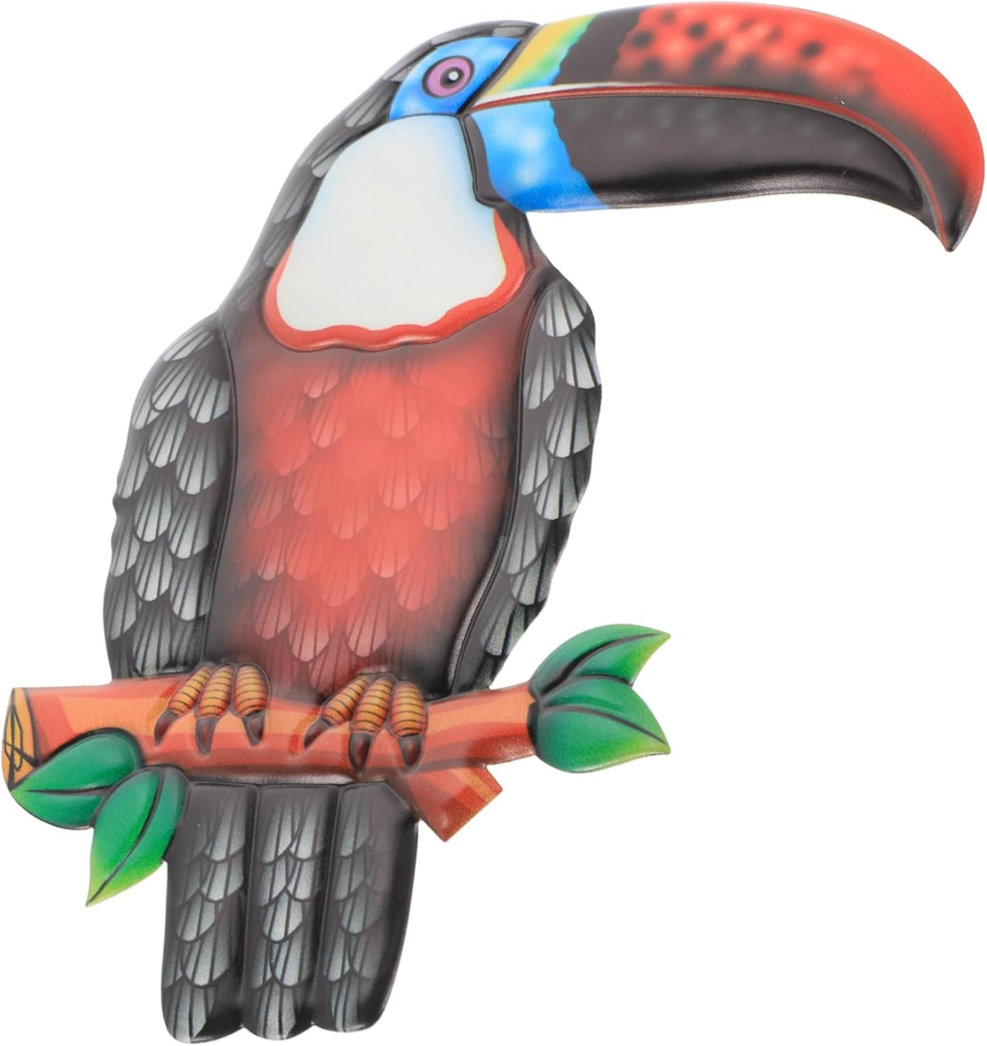 IMIKEYA Iron Toucan Large Bird Wall Art Metal Fence Decor Wall