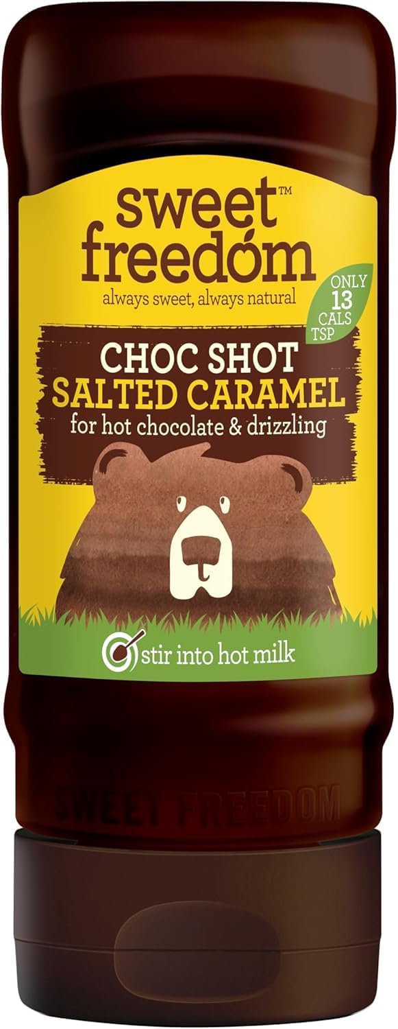 Sweet Freedom CHOC SHOT Salted Caramel - 320 g | Natural Great Taste With Sweetness From Fruit | Ideal for Coffee, Baking & Dessert | No Preservatives or Allergens | Vegan | Only 13 Cal Per Teaspoon