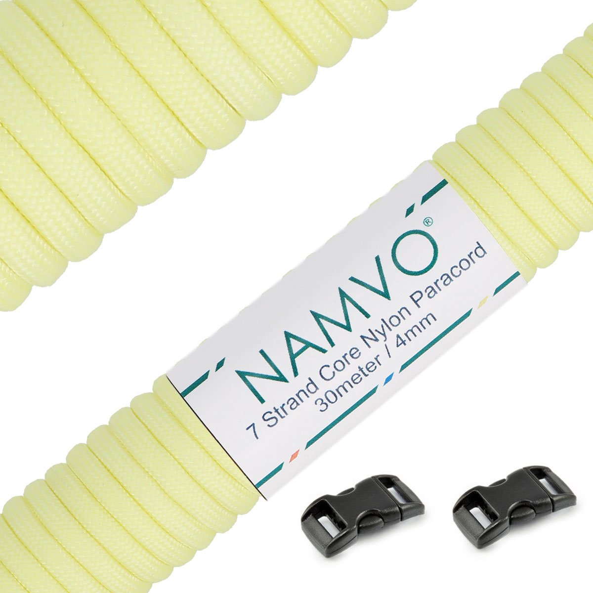 Namvo 550 Paracord Mil Spec Type III 7 Strand Parachute Cord Total Length 100ft/30 Meters Solid Color — view 12