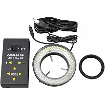 AmScope Adapter 144 LED Four Zone Microscope Ring Light