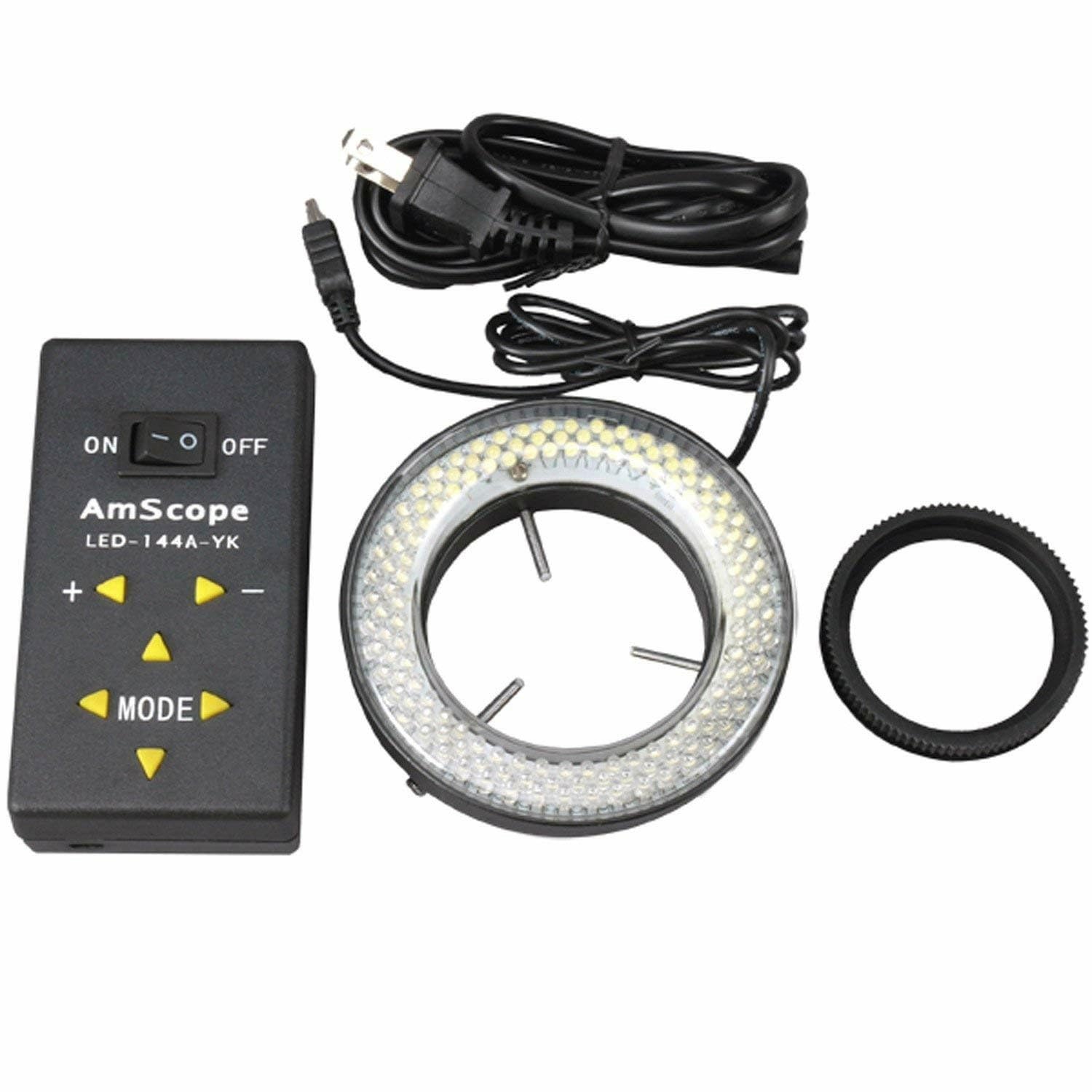 144 Anillo Horno-Zona microscopio LED con Adaptador