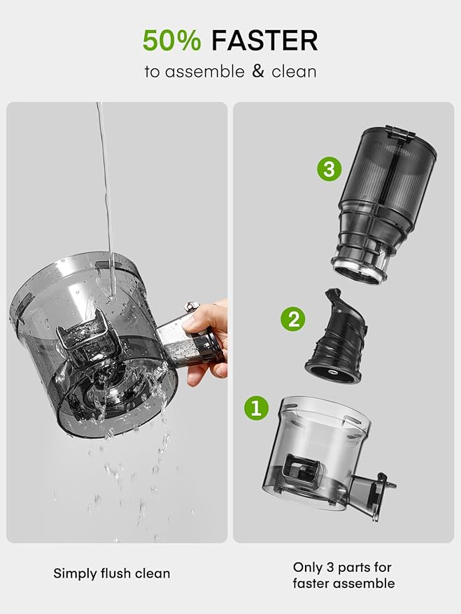 Extractor de Jugos Prensado Frío Boca Ancha 250W 120V miniatura 8