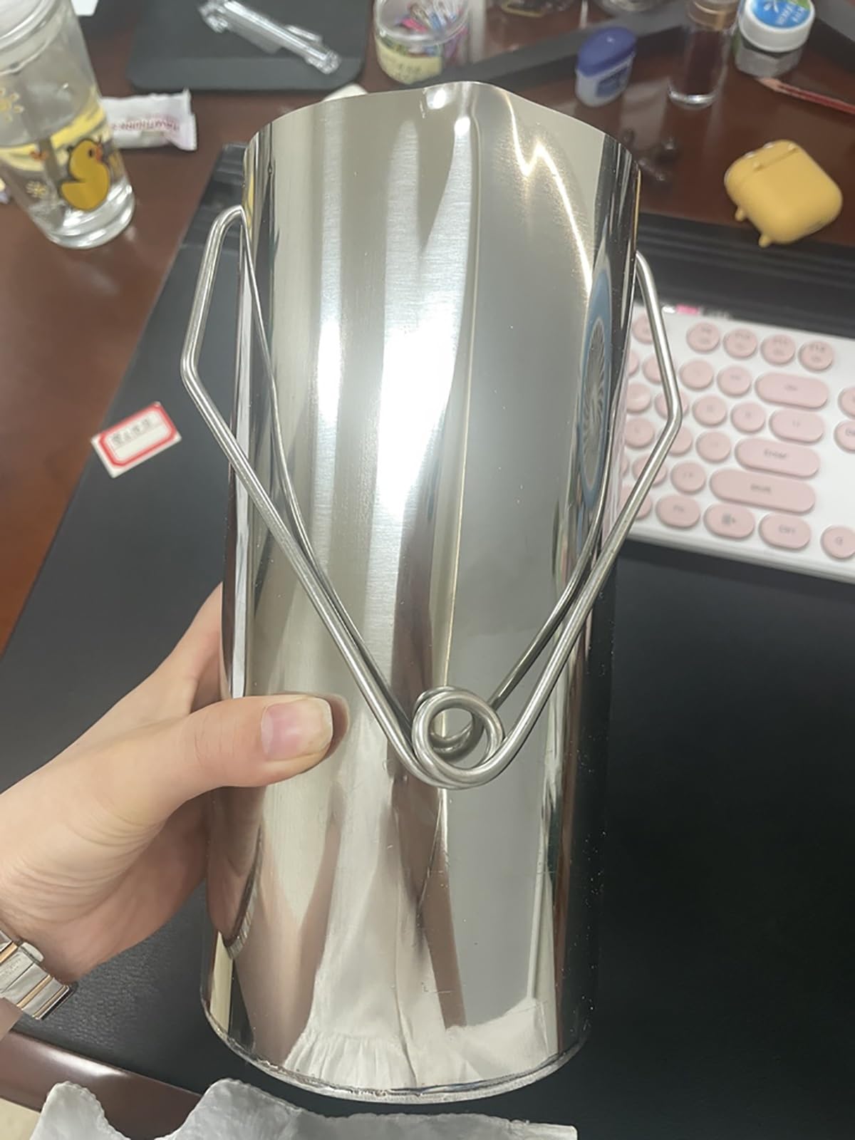 Cucchiaio per campionatore d'acqua in acciaio inossidabile 304, 2000 ml, leggero, contenitore ultra resistente per monitoraggio ambientale e test di qualità dell'acqua
