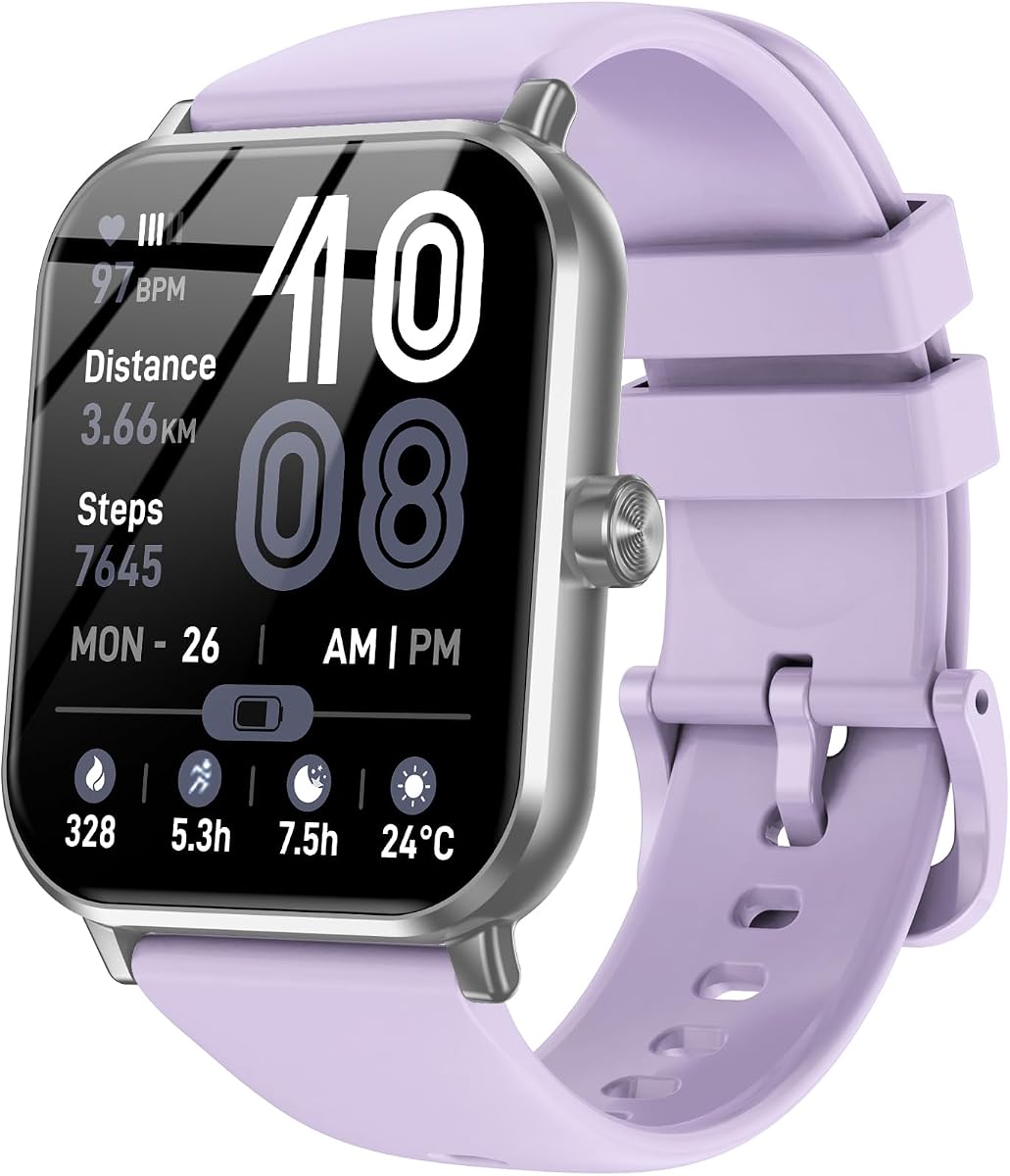 Reloj inteligente para hombres y mujeres, reloj inteligente con pantalla táctil HD de 1,83 pulgadas con llamada Bluetooth, resistente al agua hasta 5 ATM, más de 130 modos deportivos, monitor de actividad física, monitor de ritmo cardíaco y sueño, podómetro, compatible con iPhone Android